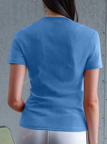 T-shirt/Top décontracté polyvalent à manches courtes avec nœud papillon, décoration de fausses perles, col rond, jeune et mignon. Convient pour les vacances, les sorties, le déplacement, les courses, le port quotidien (nœud papillon amovible). Printemps/été