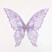 1 szt. Skrzydła wróżki, skrzydła motyla, rekwizyty do występów w kolejce, złote, srebrne, czarne, białe, różowe, zielone, niebieskie, fioletowe skrzydła, przebranie na imprezę świąteczną, maskaradę, skrzydła Kupidyna na Halloween.