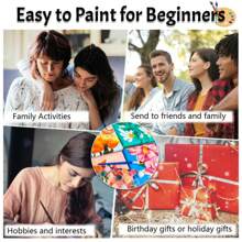1 pièce Kit de peinture par numéros pour adultes - canevas de 16x20 po, ensemble de peinture acrylique facile de fleurs avec pinceaux et peintures - Parfait pour la décoration intérieure et les cadeaux pour anniversaires, fête des pères, Noël, fête des mères