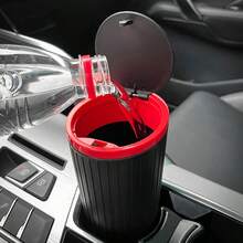 No More Messy Cars! Car Trash Can With Secure Lid, Anti-Spill & Odor Blocking, Ideal For Food Waste & Daily Use" - 黑色 - 查看 3