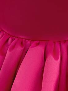 优雅的紫红色蝴蝶结花童礼服，女童晚礼服，公主裙，舞会礼服，婚礼，生日，派对，圣诞节，毕业典礼 - 玫紅色 - 查看 9