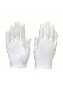 Of White Gloves, Suitable For Eczema And Dry Hands - Breathable Work Gloves With Lining - Moisturizing SPA Soft Jewelry Inspection Gloves - Elastic Fit Cloth Gloves, Suitable For Most Women
