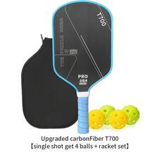 El nuevo set de raqueta de carbono de fibra T700 con potencia de caballo de Balanced incluye 4 pelotas + funda de raqueta, expande el área de juego y es adecuado para hombres y mujeres que buscan alto rendimiento tanto en interiores como en exteriores. - Multicolor - Ver 7