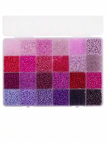 24格3毫米彩色玻璃珠，适用于手工珠宝制作、手链和项链DIY配件[5200颗]