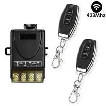 433 Mhz Wireless Remote Switch, 30A Relay RF Remote Control Light Switch For Household Appliances, Water Pump And Electrical Equipment - Black - View 13