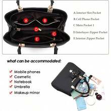 NetHong Ladies Handbag Designer Shoulder Tote Bag Women Purse Crossbody Handbag UK - Black - View 5