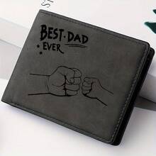 Fist-Shaped Personalized Wallet With Engraved Family Names | Customized Fist Style Names For Dad/Mom/Kids | Creative Gift For Father's Day, Mother's Day For Men Wallet Mini Wallet Purse Wallet Men Wallet Leather Small Wallet - Multicolor - View 17