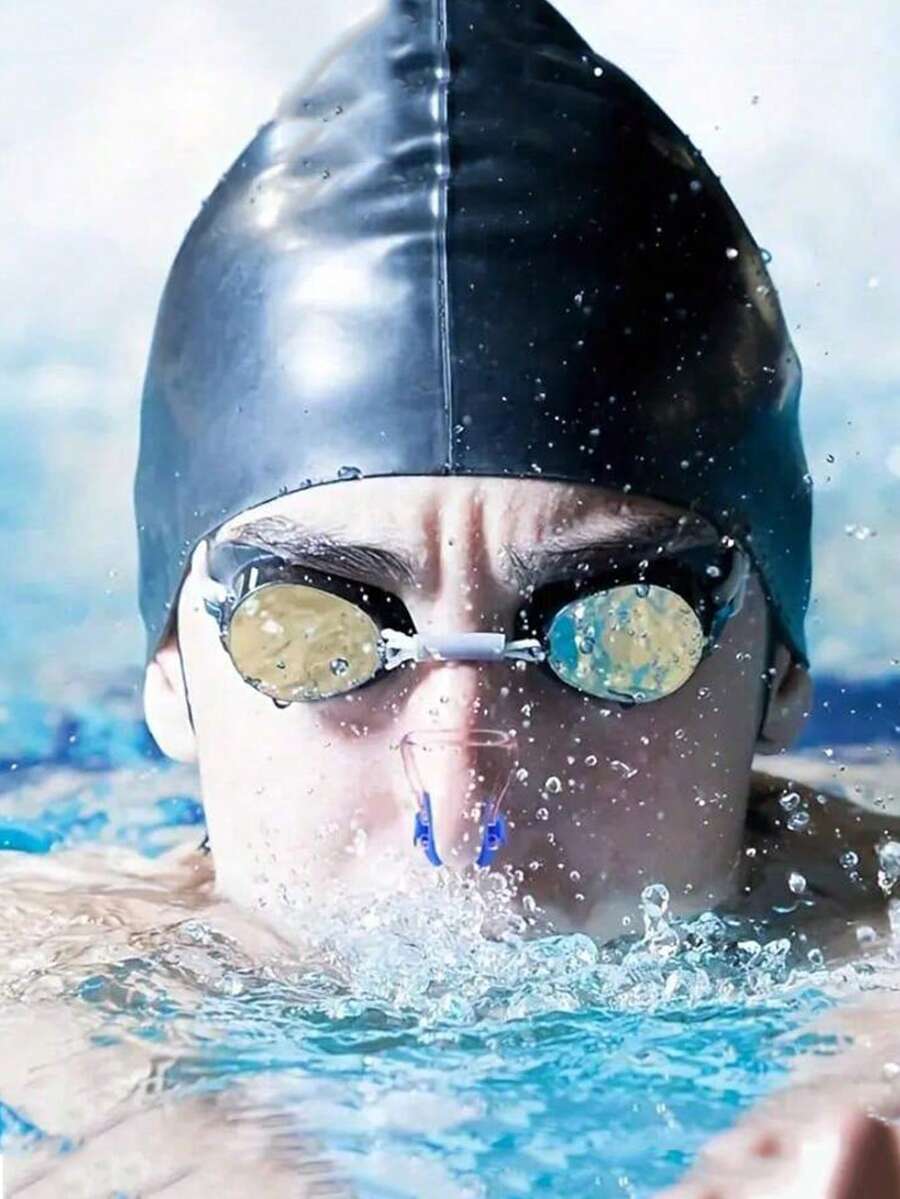 5 Pieces Of Comfortable Silicone Swimming Nose Clips - Waterproof, Reusable, Suitable For Adults, Perfect For Training And Competitive Swimming, Available In White, Blue, Pink And Black - Multicolor - View 1