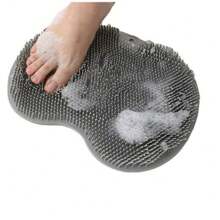 Silicone Bath Mat For Foot Scrubbing And Back Massage, Shower Bath To Exfoliate Dead Skin, Foot Brush