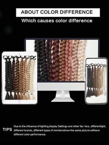 2PCS 18 Inch Boxing Braided Hair Extensions For KIDS Synthetic Long Twist Braid Ponytail Extensions With Rubber Band Daily Use - Gold - View 7