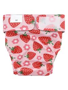 1pc Washable Dog Diaper, Designed For Female Dogs, No Tail Hole, Reusable, Dog Potty Training Pants, Suitable For Docked Tail Breeds Like French Bulldog, Boston Terrier And Other Dogs - Multicolor - View 2