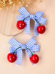 2pcs Cute Bowknot Hair Clips, Versatile Bangs Clips, Hair Accessories For Girls - Blue - View 4