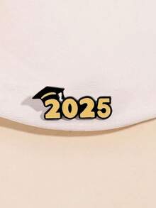 1pc 2025 Doctoral Graduation Cap Brooch, Student Achievement Perfect Score Memorial Gift - 2025 Doctoral Hat - View 4