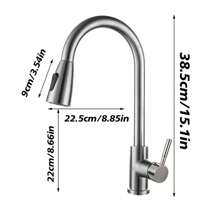 360° Rotating Kitchen Faucet With 2 Spray Modes, Water-Saving Sink Tap