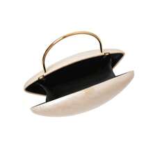 2025 Summer New Acrylic Evening Clutch, Unique Design Metal Chain Shoulder Bag With Magnetic Clasp