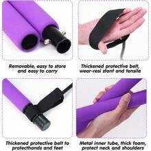 1 pièce Kit de barre Pilates Surglex avec sangle de résistance, bâton de yoga/Pilates avec sangle de pied, parfait pour l'exercice complet du corps à la maison, la musculation, les redressements assis, l'étirement, la mise en forme, la torsion - Équipement de fitness pour femme - Bâton de Pilates, convient pour l'exercice de Pilates et la remise en forme physique