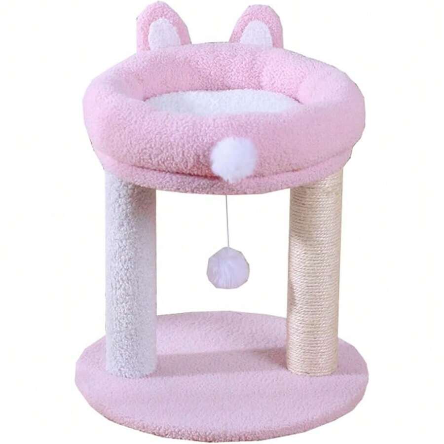 2025 Hottt New Arrivals:Cat Tree Rabbit Ear Cat Climbing Frame Three-Tier Cat Litter One Cat Frame Cat Toy Cat Scratching Post Pet Spli Cat Activiti Furniture For CatsParentOne Color - Bildfarbe - View 1