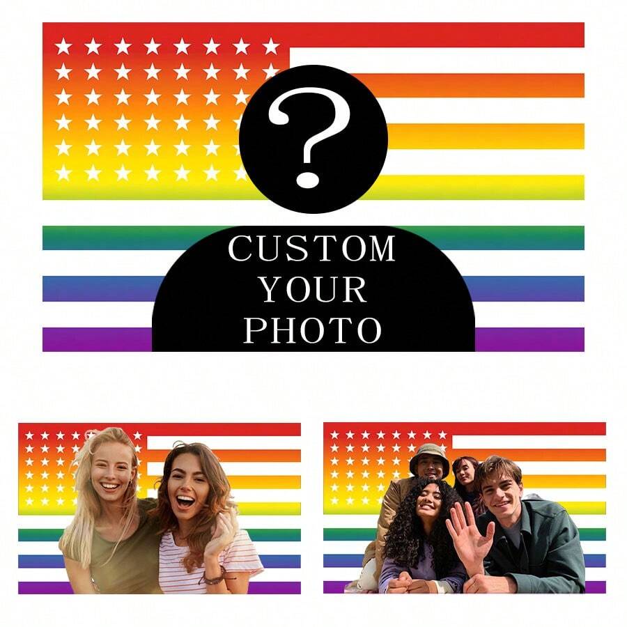 1 pieza Tapiz personalizable y personalizado, se pueden agregar fotos y texto, adecuado para cumpleaños, boda, Halloween, Navidad, fiesta, Día del Padre/Madre, decoración del hogar, decoración de dormitorio, decoración de dormitorio y regreso a la escuela - Multicolor - Ver 1