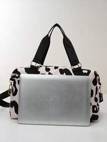 New Fashion Large Capacity Travel Bag, Lightweight Durable Scratch-Resistant Cow Print Luxury Style, Suitable For Short Trip, Gym, Yoga, Versatile - Multicolor - View 8