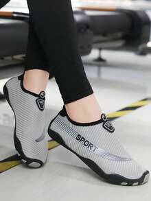 Versatile Indoor Fitness Shoes For Men & Women, Non-Slip & Quiet For Home Workout, Jumping Rope, Treadmill, Squats, Yoga, Climbing, Hiking, Beach, Water Sports All-Season - Grey - View 6