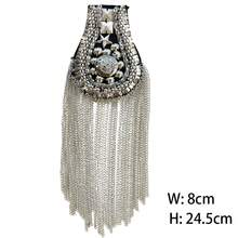 1 Pc Diamond Encrusted Clothing Accessories, Accessories, Suits, Metal Fashion Tassel Shoulder Patches On Shoulder Badge With Decorative Accents For Clothing Embellishment - Multicolor - View 16