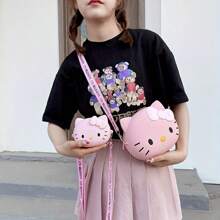 Sanrio 1 Stück offizieller Sanrio Hello Kitty süße Umhängetasche, Schulmaterial, Rückkehr zur Schule