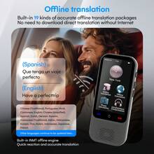 Language Translator Device 138 Languages, S80 Pro Ai Translator, Real-Time Two-Way Voice Translation, Portable Translator With ChatGPT For Business Travel, Learning & Multilingual Conversations - Dark Grey - View 4