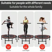 45 Inch Rebounder Trampoline For Adults, Max 330 Lbs Load Capacity, Portable Fitness Exercise With 3-Level Adjustable Foam Handle For Indoor And Outdoor Exercise - 1 - View 3