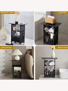 1 件简约时尚小桌子 - 矩形床头柜，适用于客厅、床边和浴室、母亲节生日礼物、婚礼装饰和收纳 - 彩色 - 查看 4