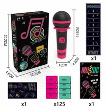 Grab The Mic - The Karaoke Party Game For 2-10 Players, 250 Lyric Cards, Pink & Black Microphone Design, Ideal For Family Game Nights & Birthday Parties, Family Entertainment|Playful Desig