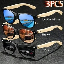 Moda Bambus Drewno Vintage Kwadrat Unisex Moda Okulary Mężczyźni Kobiety Luksusowa Marka Projektant Drewniane Moda Okulary Klasyczne Tropikalna Plaża Wakacje Lato Pastele Prostokąt Okulary Błyszczący Materiał Elegancki Estetyczny Wakacje Stroje Odcienie