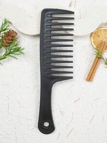 HYOUJIN 黑色大号宽齿梳顺发梳顺发桨刷，护理手柄梳 - 最适合卷发、湿发、长发的造型梳 - 彩色 - 查看 12