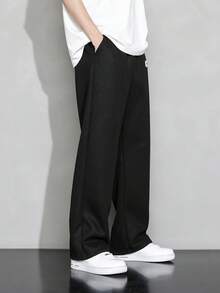 男士新款休闲华夫格直筒裤，百搭简约，秋季