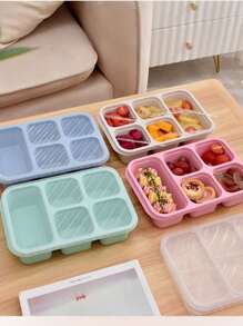 1pc Nordic Style 5-Grid Bento Box, Refrigerator Airtight Food Storage Container, Snack And Fruit Container,Kitchen,Christmas Gift Back To School,School Supplies
