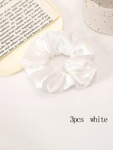 3 件/1 件白色织物弹性头带，不会对头发造成伤害，适合日常使用，休闲 - 白色 - 查看 9