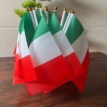 Italienische Nationalflagge, italienische Handfahnen, vielseitig einsetzbar für Veranstaltungen, Partys, Geschäfte, Sport, Festivals, Inneneinrichtung, Außendekoration, Gartendekoration, Feiertags-Dekoration - Verschiedenfarbig - Übersicht 5