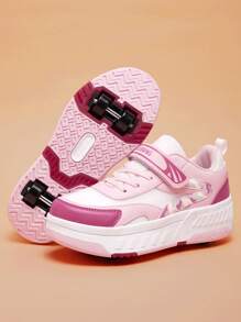 Patines de ruedas de moda y ligeros para principiantes - Diseño duradero y antideslizante perfecto para actividades al aire libre, ideal tanto para niños como para niñas