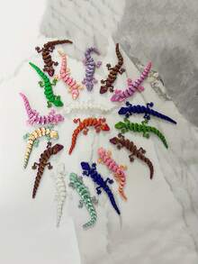 5/10pcs 3D Printable Removable Mini Gecko Desktop Decorations, Random Gradient Colour Small ...