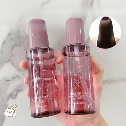 Suero para el cabello fragante y brillante para cabello seco y encrespado, aceite para el cabello sin enjuague con aroma duradero, realza el brillo del cabello, esencia botánica de alta pureza