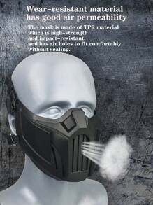 1 pieza Máscara facial de caza desmontable: sistema de camuflaje nocturno/máscara de gas/escudo facial de francotirador intercambiable en 30 segundos