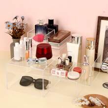 Tomnk 6Pcs Clear Acrylic Boxes For Display, Acrylic Risers Display Stands Cube Display Boxes With Hollow Bottoms, Variety Of Storage Methods, Suitable For Bedrooms, Living Rooms, Banquet Halls, Mother's Day Decor, Ideal Mother's Day Gift - 無色 - 查看 8