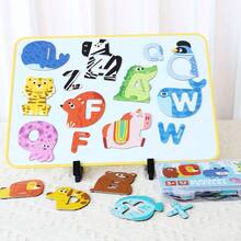 字母动物磁性拼图、学龄前字母学习冰箱磁性玩具、字母动物配对认知玩具、26 个字母动物磁性贴纸拼图玩具、幼儿园认知教育玩具、男女礼物玩具、磁铁积木、儿童磁性贴纸、字母书 - 磁力字母動物拼圖 - 查看 5