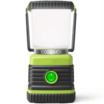 Linterna de camping LED, luces de camping alimentadas por batería, 1000LM, 4 modos de luz, luces para tienda de campaña, linterna portátil para cortes de energía, emergencias, huracanes, senderismo