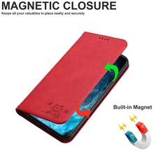 FFO2World Prägeschalen-Katzen-Business-Schutzhülle mit starkem Magnet für Apple i Phone 16/15/14/13/12 (Alle Pro/Plus/Pro Max Modelle) – Hochwertige Prägung, vollständige Umhüllung mit Klappdeckel, starke magnetische Haftung und stoßfest, Premium-Geschenk für Business-Anlässe. - Rot - Übersicht 5