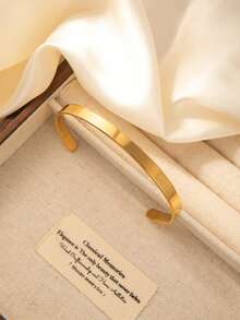 18K金极简四色手链，4毫米宽不锈钢情侣奢华手链，男女皆宜，精美礼品 - 星星 - 查看 7