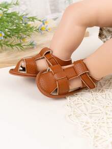 Fashionable Infant Non-Slip Flat Sandals With Breathable, Comfortable Rubber Sole