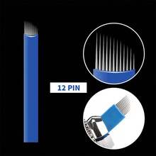 10pcs Microblading Needles Tattoo Needles Permanent Makeup Blade Pin 12 14 16 18 U18 21 Manual Eyebrow Pen Blades