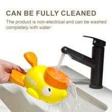 1pc Interactive Duck-Shaped Dog Food Dispenser Toy - Manual Press Feeder For Small, Medium, Large Dogs, Durable Plastic Puzzle Toy With Orange Beak And Feet, No Batteries Required, All Breed Sizes