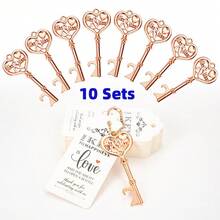 10/30/50 PCS Quà tặng đám cưới Móc mở chai chìa khóa, Quà tặng tiệc cô dâu có thẻ cảm ơn và dây chuyền, Quà tặng tiệc em bé cho khách hoặc quà lưu niệm cho khách số lượng lớn - Nhiều màu - Xem 16