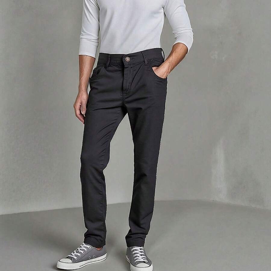 Black Skinny Jeans Direct From Factory - Immediate Shipping - 黑與白 - 查看 1